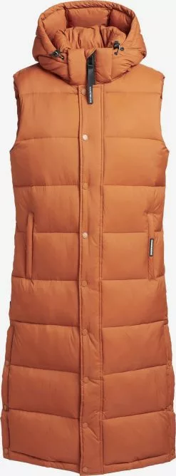 Khujo Vestes Sans Manches Gilet Magneta Femme Orange
