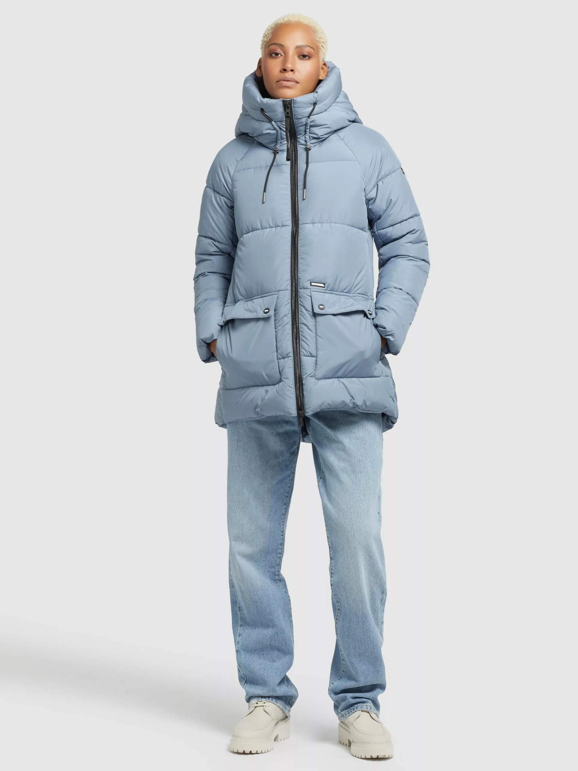 Khujo Vestes De Mi-saison Veste Mi-saison Pheobe Femme Bleu Clair 5 Khujo Vestes De Mi-saison Veste Mi-saison Pheobe Femme Bleu Clair – Image 3