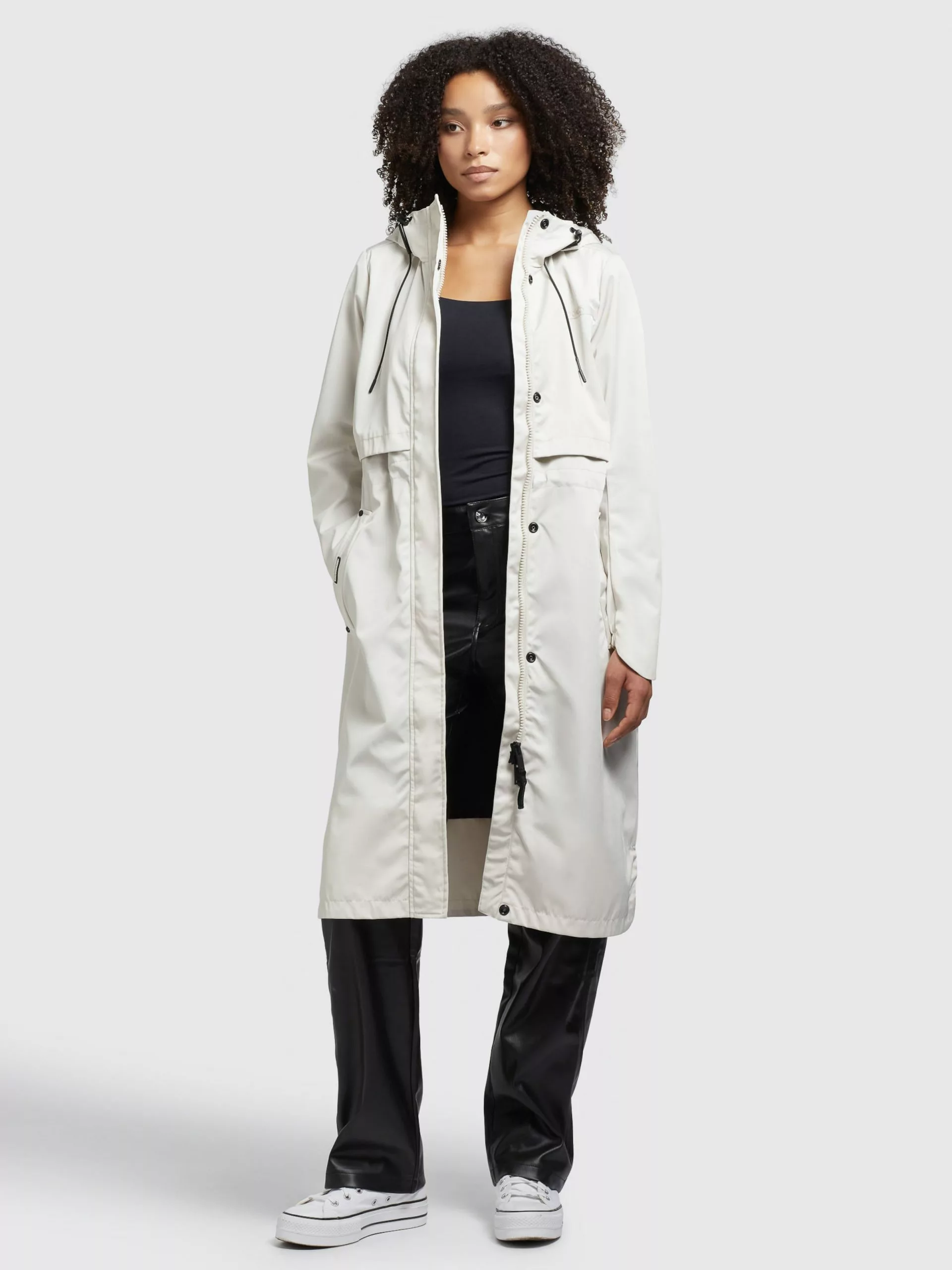 Khujo Manteaux De Mi-saison Manteau Mi-saison Jomana Femme Blanc Cassé 8 Khujo Manteaux De Mi-saison Manteau Mi-saison Jomana Femme Blanc Cassé – Image 6