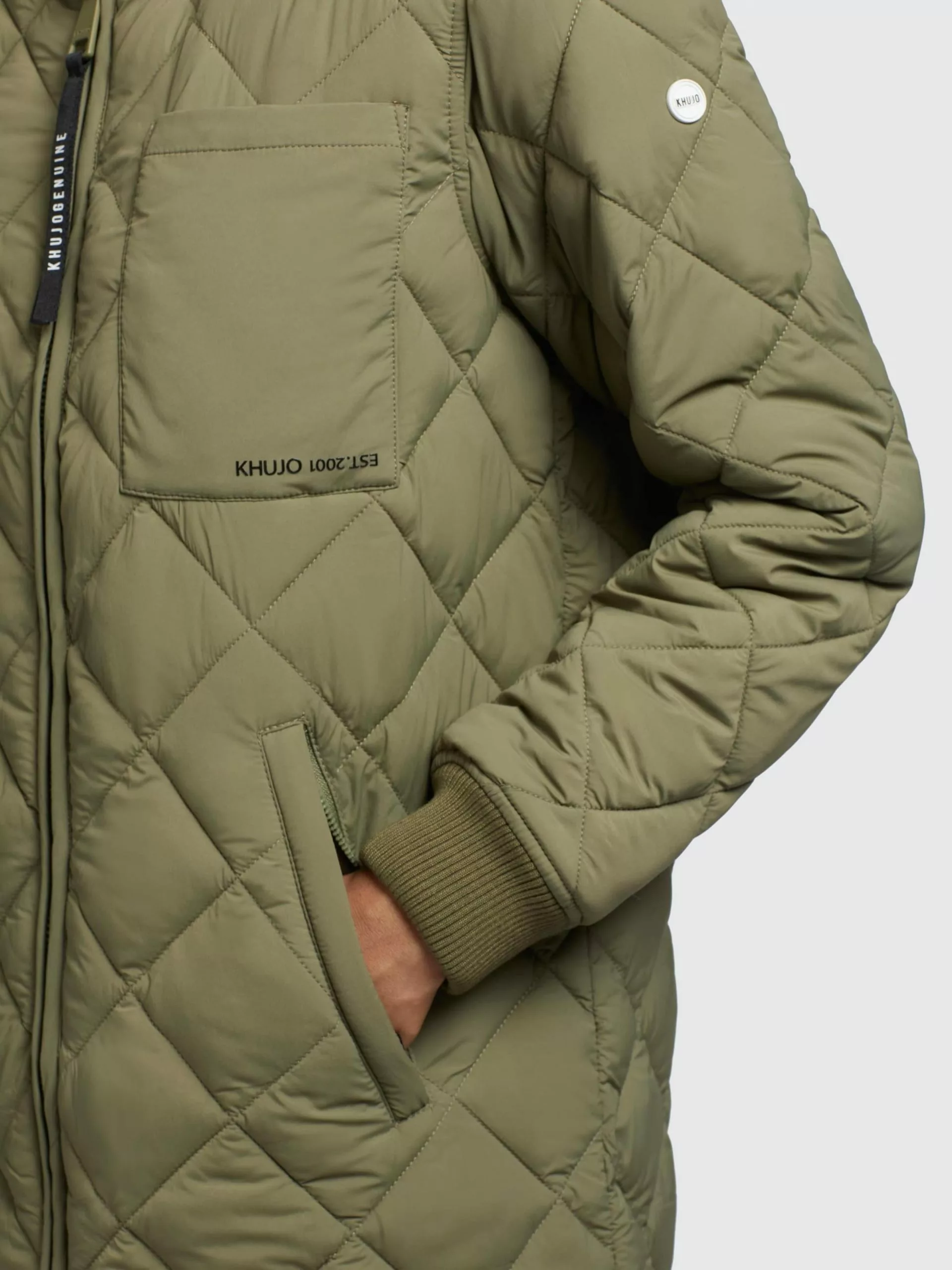 Khujo Manteaux De Mi-saison Manteau Mi-saison Mary Femme Olive 9 Khujo Manteaux De Mi-saison Manteau Mi-saison Mary Femme Olive – Image 7