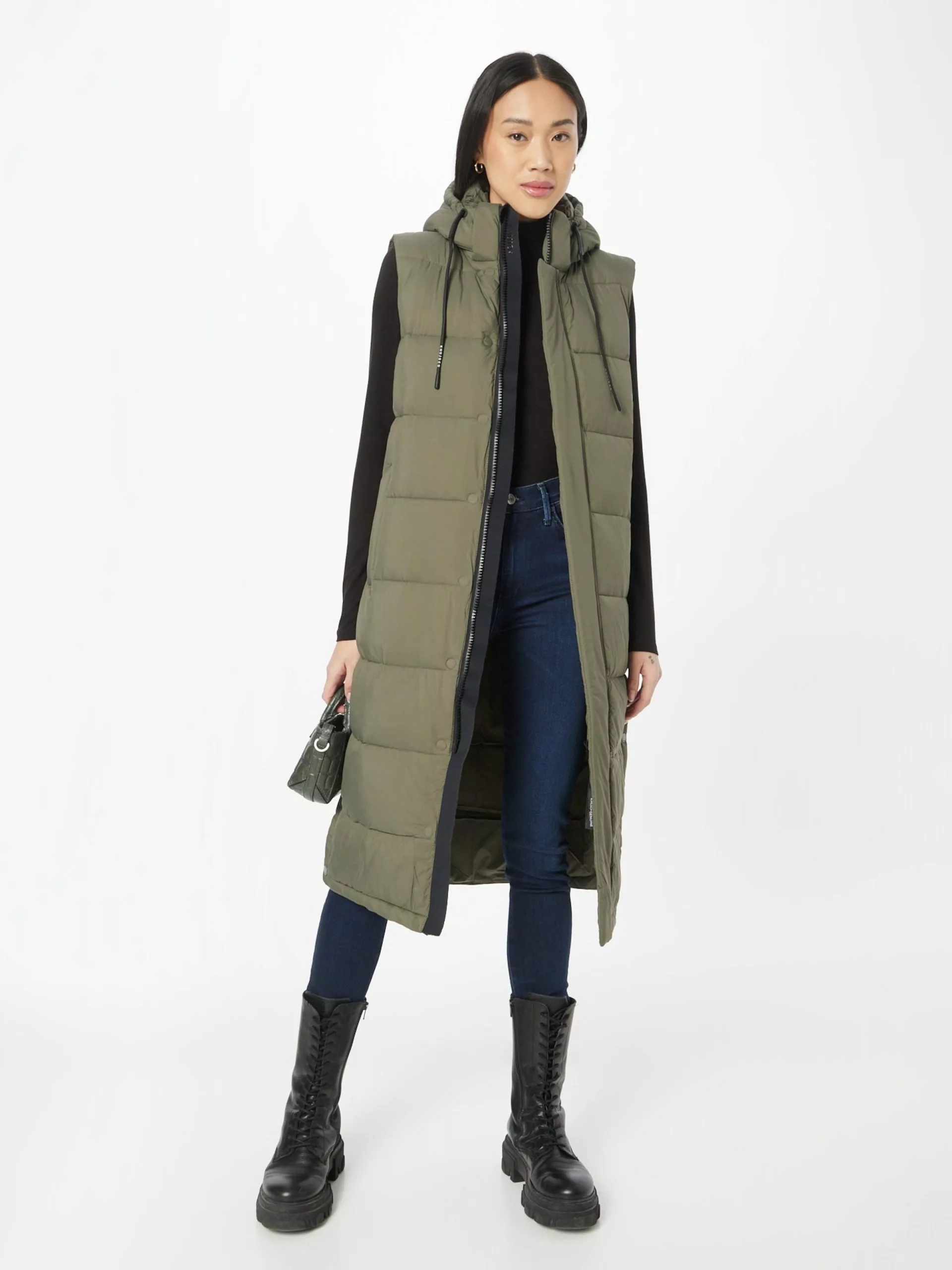 Khujo Vestes Sans Manches Gilet Tourin Femme Kaki 6 Khujo Vestes Sans Manches Gilet Tourin Femme Kaki – Image 4