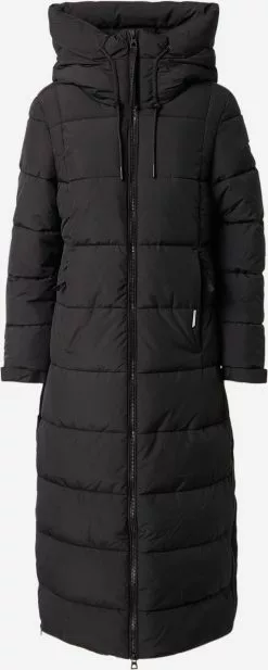 Khujo Manteaux Dhiver Manteau D’hiver Deria Femme Noir