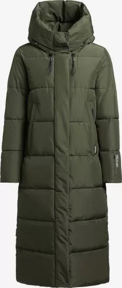 Khujo Manteaux Dhiver Manteau D’hiver Soulani2 Femme Vert Foncé