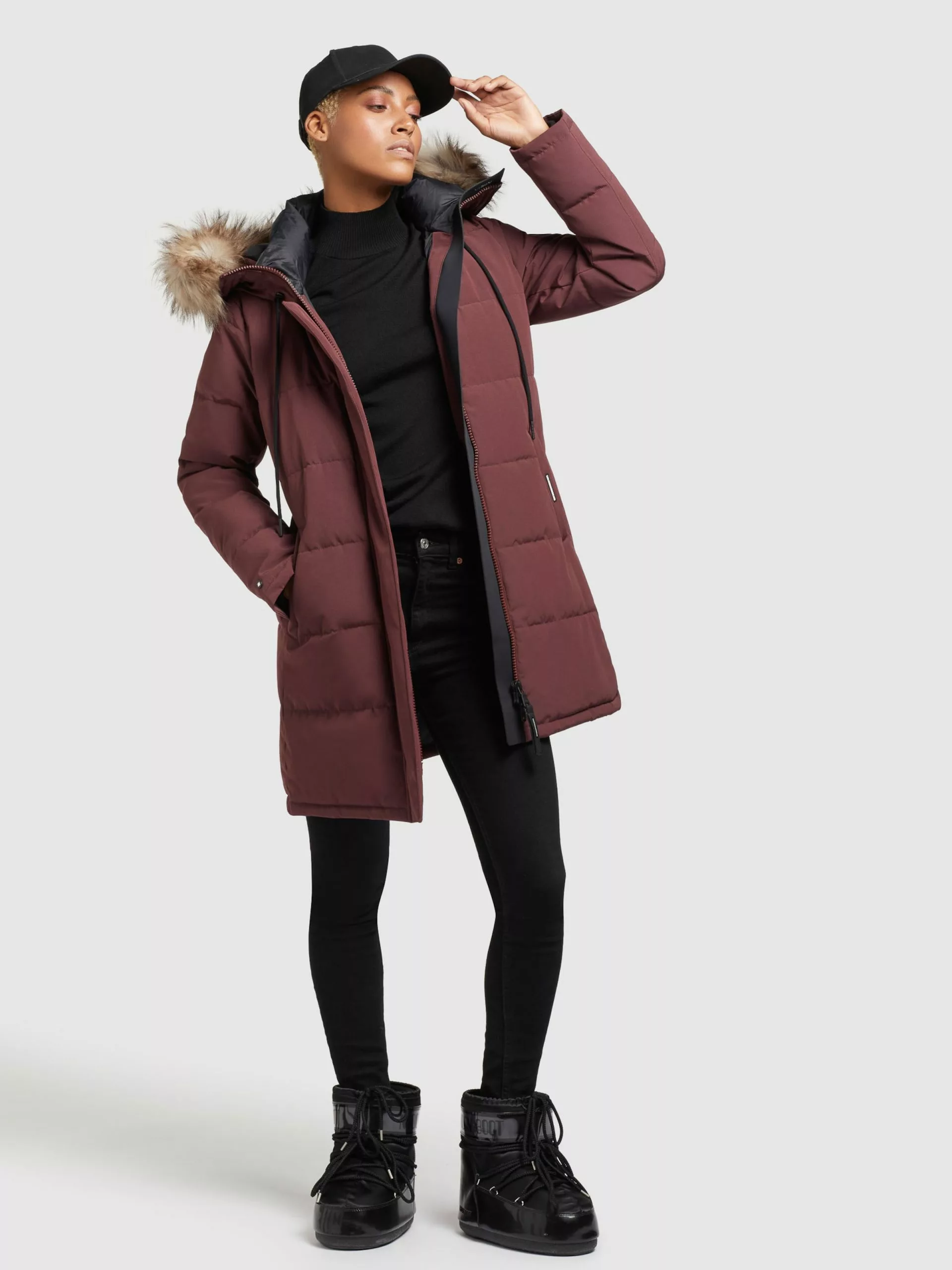 Khujo Manteaux Dhiver Manteau D’hiver Cloren Femme Rouge Foncé 5 Khujo Manteaux Dhiver Manteau D’hiver Cloren Femme Rouge Foncé – Image 3