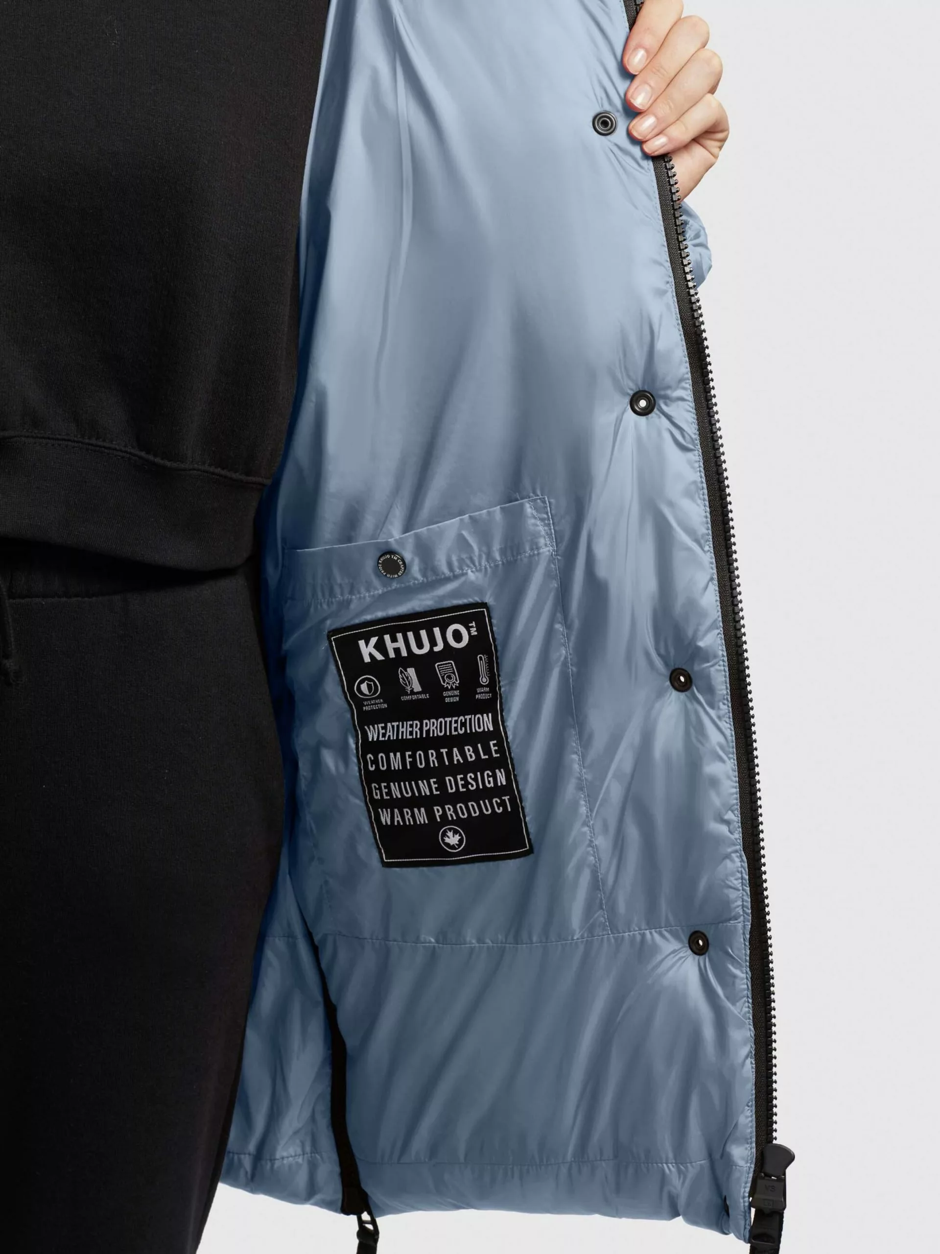 Khujo Vestes Dhiver Veste D’hiver Franee Femme Bleu Clair 10 Khujo Vestes Dhiver Veste D’hiver Franee Femme Bleu Clair – Image 8