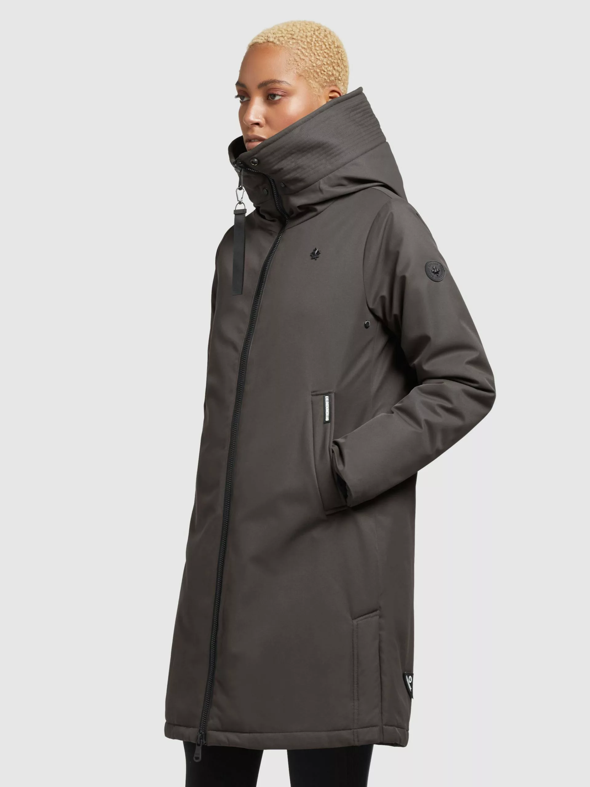 Khujo Manteaux De Mi-saison Manteau Mi-saison LISAD Femme Gris Foncé 6 Khujo Manteaux De Mi-saison Manteau Mi-saison LISAD Femme Gris Foncé – Image 4