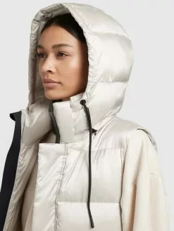 Khujo Vestes Sans Manches Gilet Tourin Femme Blanc Perle -Magasin D'usine Khujo 1eb63eb26c386bac66715e466ed5d600