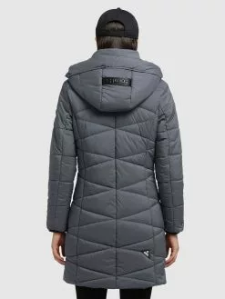 Khujo Manteaux De Mi-saison Manteau Mi-saison Fitt Light Femme Gris Foncé -Magasin D'usine Khujo 210aba56df1f2d8af95c22bcd5915e67