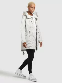 Khujo Parkas Parka Mi-saison Dayes Femme Blanc Cassé -Magasin D'usine Khujo 24b125c1985323caebdb389c39656691