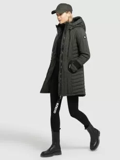 Khujo Vestes Dhiver Veste D’hiver Jerry Femme Olive -Magasin D'usine Khujo 268bd1d06aff8c6c9dfc59f7addd0f5b