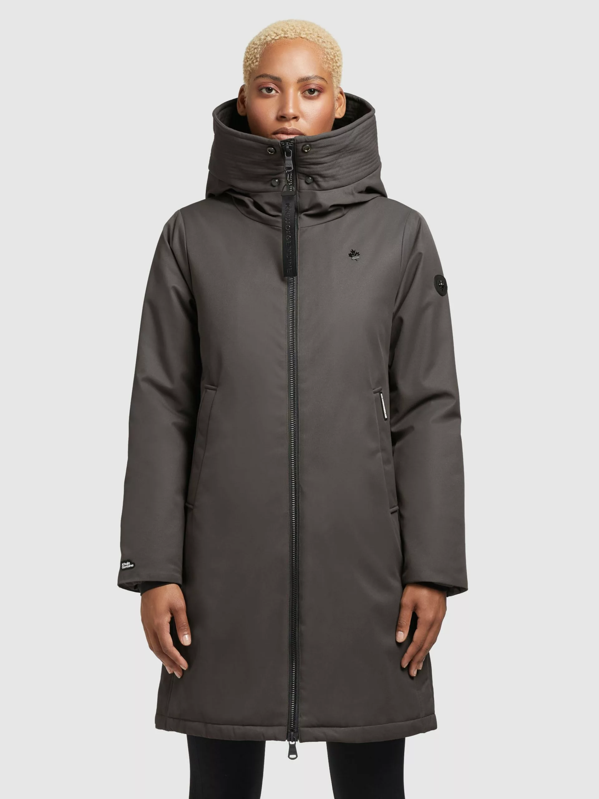 Khujo Manteaux De Mi-saison Manteau Mi-saison LISAD Femme Gris Foncé 4 Khujo Manteaux De Mi-saison Manteau Mi-saison LISAD Femme Gris Foncé – Image 2