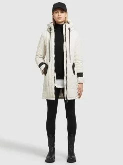 Khujo Manteaux De Mi-saison Manteau Mi-saison Jerry Femme Blanc Cassé 12 Khujo Manteaux De Mi-saison Manteau Mi-saison Jerry Femme Blanc Cassé -Magasin D'usine Khujo 3044d15d353e854ecbfc7d1d44d13f1d