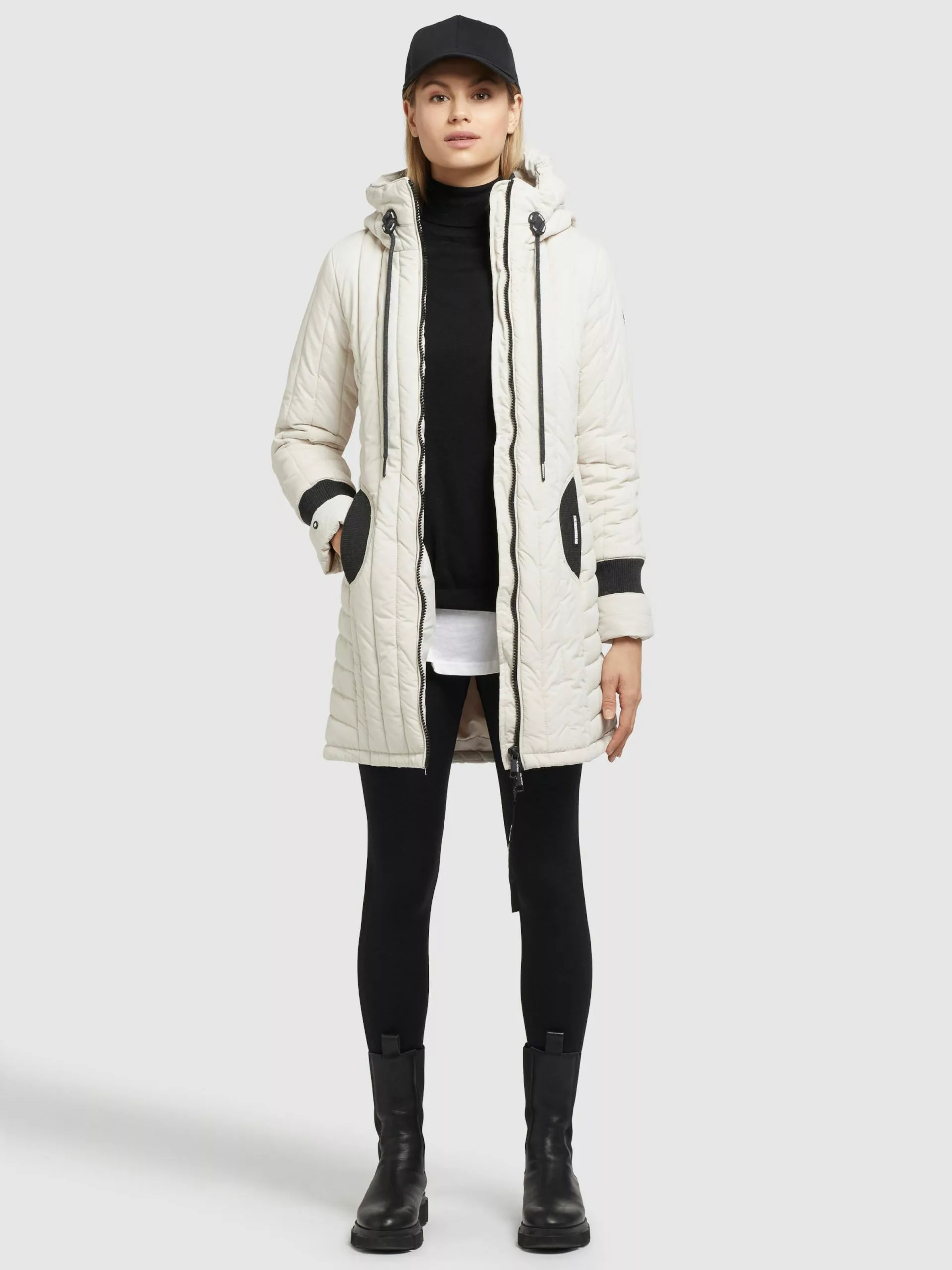 Khujo Manteaux De Mi-saison Manteau Mi-saison Jerry Femme Blanc Cassé 5 Khujo Manteaux De Mi-saison Manteau Mi-saison Jerry Femme Blanc Cassé – Image 3