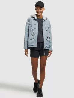 Khujo Vestes De Mi-saison Veste Mi-saison FLAMES Femme Bleu Clair -Magasin D'usine Khujo 308e8067b8252825da4dd455dece3189