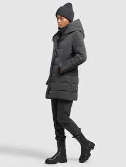 Khujo Manteaux Courts Manteau D’hiver Floyt Femme Gris Foncé -Magasin D'usine Khujo 3145a3cdb09e6864b8b59a38a433910a