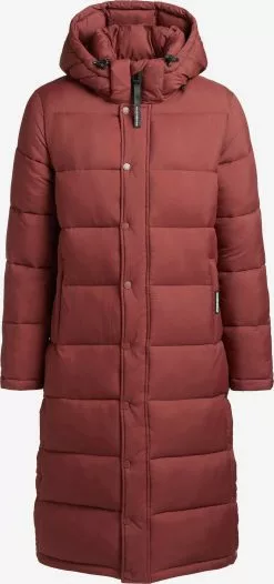 Khujo Manteaux Dhiver Manteau D’hiver Corinna Femme Rouge Rouille