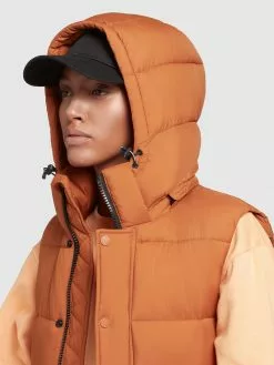 Khujo Vestes Sans Manches Gilet Magneta Femme Orange -Magasin D'usine Khujo 323ab6e8bbbfcb2eebdb7d3b0aa20aeb