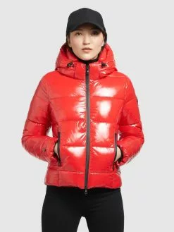 Khujo Vestes Dhiver Veste D’hiver Fala Femme Rouge -Magasin D'usine Khujo 3379c8a036dedcc824151035404bd5b1