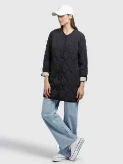 Khujo Manteaux De Mi-saison Manteau Mi-saison SIRA Femme Noir -Magasin D'usine Khujo 352831d148bd2fcd530adf1252c57dac