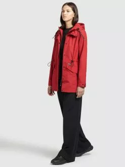 Khujo Parkas Parka Mi-saison FELINA Femme Rouge -Magasin D'usine Khujo 369a4e99b7526cbe6020dc8e66fa6c19