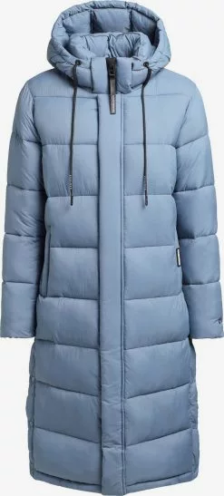 Khujo Manteaux Dhiver Manteau D’hiver Julina Femme Bleu Clair