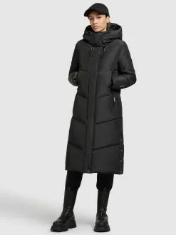 Khujo Manteaux De Mi-saison Manteau Mi-saison Sonje3 Femme Noir -Magasin D'usine Khujo 3a8e6ada2a64ca192847fa385896086d