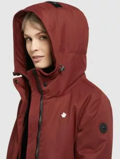 Khujo Parkas Parka Mi-saison Femme Rouge Rouille -Magasin D'usine Khujo 3b941b3d10e195148079486c55646784