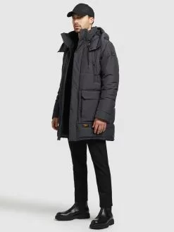 Khujo Vestes Dhiver Veste D’hiver Vivas Homme Gris Foncé -Magasin D'usine Khujo 3de604c370f67ac241c217d3d03fb853