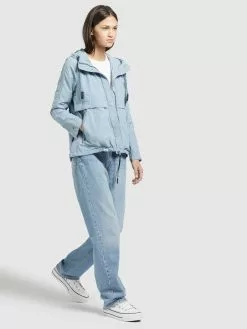 Khujo Vestes De Mi-saison Veste Mi-saison ZAHIRA3 Femme Bleu Clair -Magasin D'usine Khujo 404a09a0071113f9cfdb991997dbce89