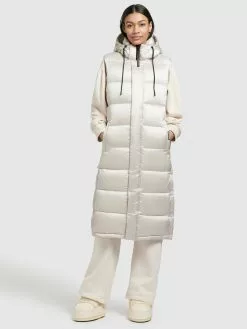 Khujo Vestes Sans Manches Gilet Tourin Femme Blanc Perle -Magasin D'usine Khujo 4263aee419e2dacf7c398a991a1fd582