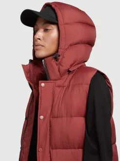 Khujo Vestes Sans Manches Gilet Magneta Femme Rouge Rouille -Magasin D'usine Khujo 4293d39cd3f5d2cccd32bef27e2ac903