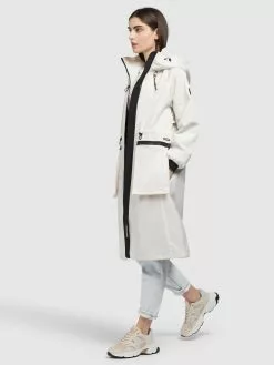 Khujo Manteaux De Mi-saison Manteau Mi-saison Paxi Femme Blanc -Magasin D'usine Khujo 435c01f84be657b90a2d09b78ab7facf