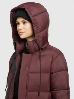 Khujo Manteaux Dhiver Manteau D’hiver Julina Femme Rouge Foncé -Magasin D'usine Khujo 4423a0bbb8e49c02d9cb8fe25c25f833