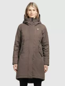 Khujo Parkas Parka Mi-saison LARIA Femme Marron -Magasin D'usine Khujo 474793723f8421521f13e9e1e10bcc66