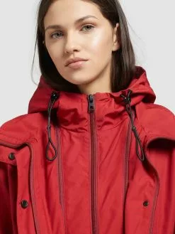 Khujo Parkas Parka Mi-saison FELINA Femme Rouge -Magasin D'usine Khujo 4f3440b8e3c7d0f57e7847040c519a54