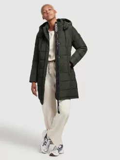 Khujo Manteaux Courts Manteau D’hiver Cups Femme Vert Foncé -Magasin D'usine Khujo 56432a2d764a3a20b8c475c96a8fdd45