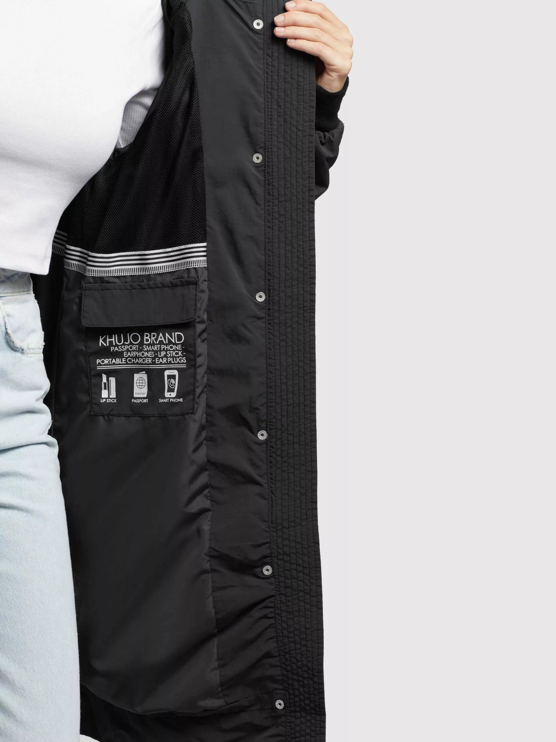 Khujo Manteaux De Mi-saison Manteau Mi-saison Silica Femme Noir 10 Khujo Manteaux De Mi-saison Manteau Mi-saison Silica Femme Noir – Image 8