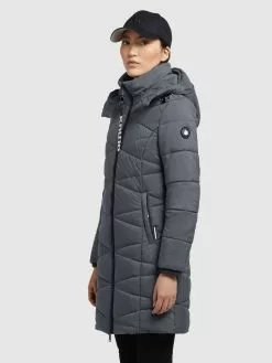 Khujo Manteaux De Mi-saison Manteau Mi-saison Fitt Light Femme Gris Foncé -Magasin D'usine Khujo 57d7c032413bacb10167f69d5a4dd514