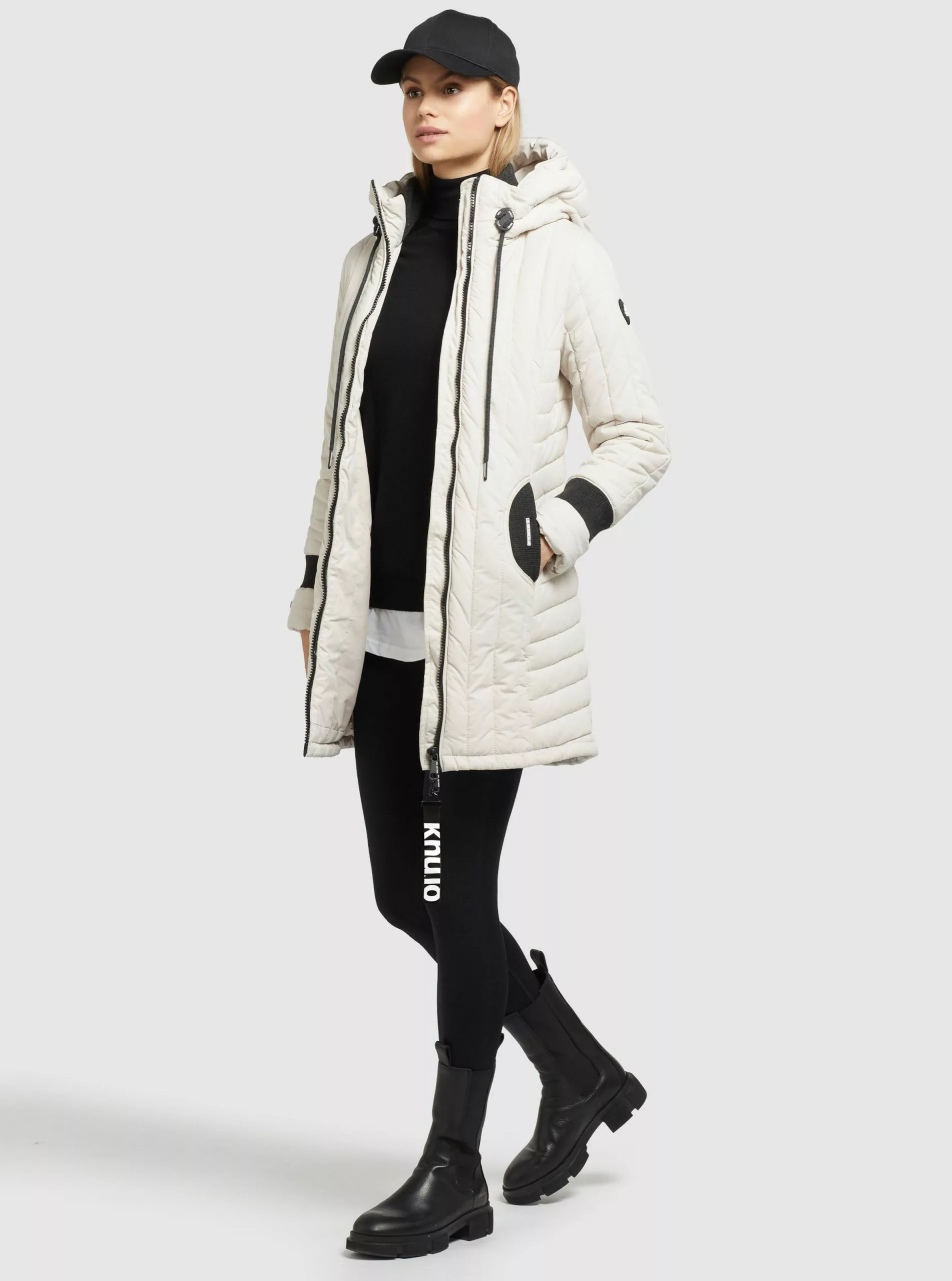 Khujo Manteaux De Mi-saison Manteau Mi-saison Jerry Femme Blanc Cassé 8 Khujo Manteaux De Mi-saison Manteau Mi-saison Jerry Femme Blanc Cassé – Image 6