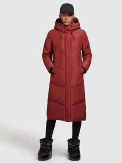 Khujo Manteaux De Mi-saison Manteau Mi-saison Femme Rouge Foncé -Magasin D'usine Khujo 5e1bfbe11b6b43ccb07adbd765037978