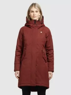 Khujo Parkas Parka Mi-saison Femme Rouge Rouille -Magasin D'usine Khujo 604f93c575c71274e165474edc64ad85