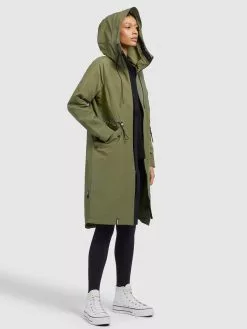 Khujo Manteaux De Mi-saison Manteau Mi-saison Marnia 2 Femme Olive -Magasin D'usine Khujo 650b9c1ddc0fbda07eb5db041c57feea