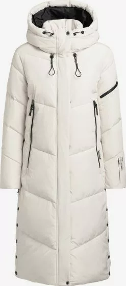 Khujo Manteaux Dhiver Manteau D’hiver Sonje 4 Femme Blanc Cassé