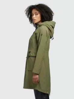 Khujo Parkas Parka Mi-saison Femme Olive -Magasin D'usine Khujo 69fe582c21e6445466567f2c00d291f8