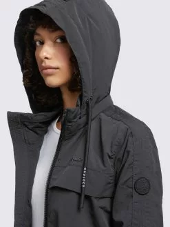 Khujo Manteaux De Mi-saison Manteau Mi-saison Voya3 Femme Noir -Magasin D'usine Khujo 6b10aa23c0bc1d83961cf4bda9d185ac