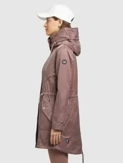 Khujo Parkas Parka Mi-saison ONDA2 Femme Marron -Magasin D'usine Khujo 6e2570ac841c6ec427477a06402e9429