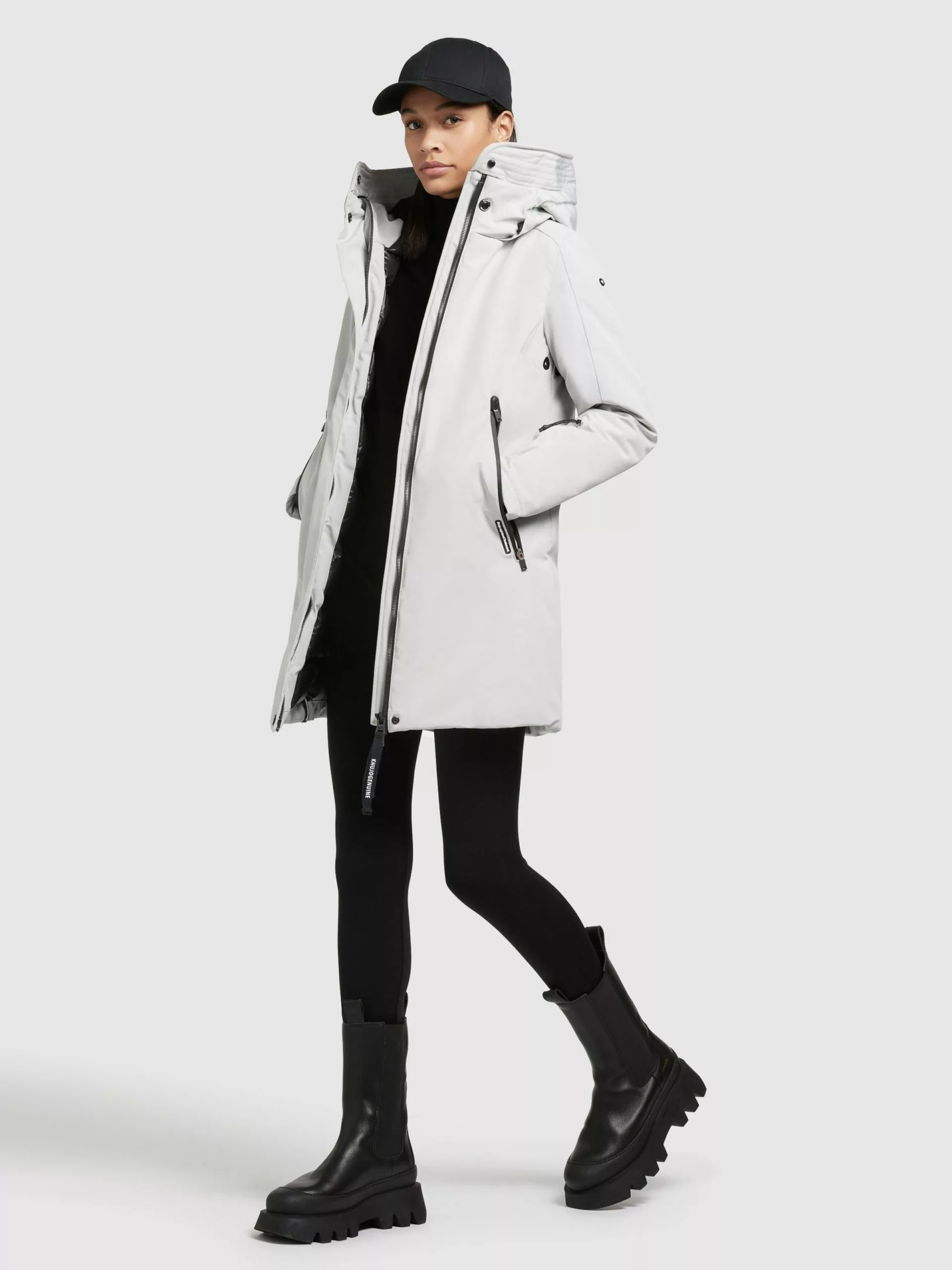 Khujo Vestes Dhiver Veste D’hiver Viona 3 Femme Gris Clair 5 Khujo Vestes Dhiver Veste D’hiver Viona 3 Femme Gris Clair – Image 3