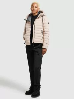 Khujo Vestes De Mi-saison Veste Mi-saison Lovina Femme Poudre -Magasin D'usine Khujo 78b1f8b354faf59128815e00210a0a78