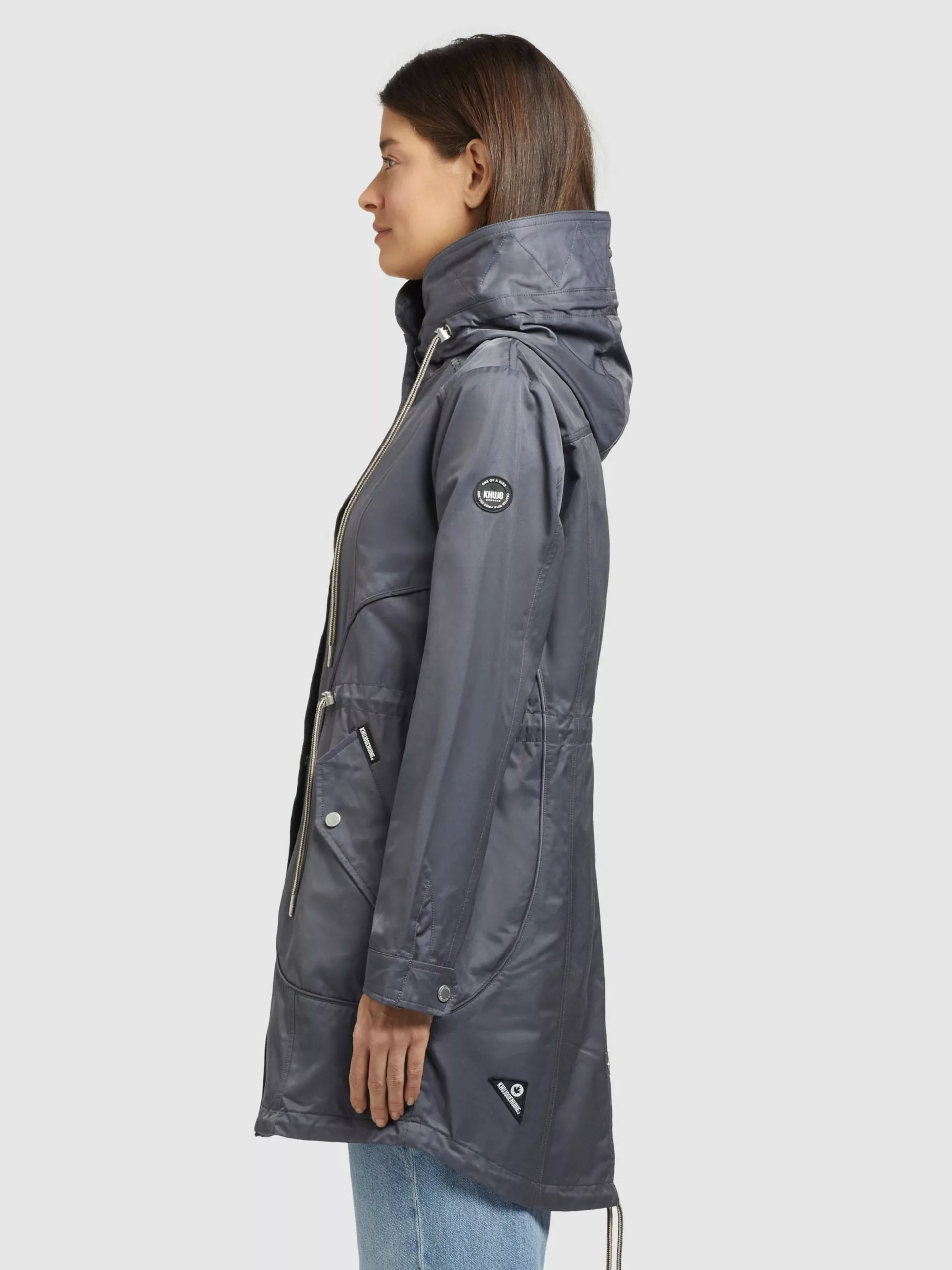 Khujo Parkas Parka Mi-saison ONDA2 Femme Bleu-gris 6 Khujo Parkas Parka Mi-saison ONDA2 Femme Bleu-gris – Image 4