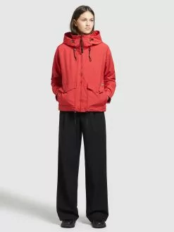 Khujo Vestes De Mi-saison Veste Mi-saison BLAIR Femme Rouge -Magasin D'usine Khujo 7be508db224fc49935a776311458731e